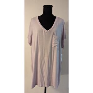 New Cable & Gauge Sport sz 2X Knit T-shirt light purple short sleeves J3